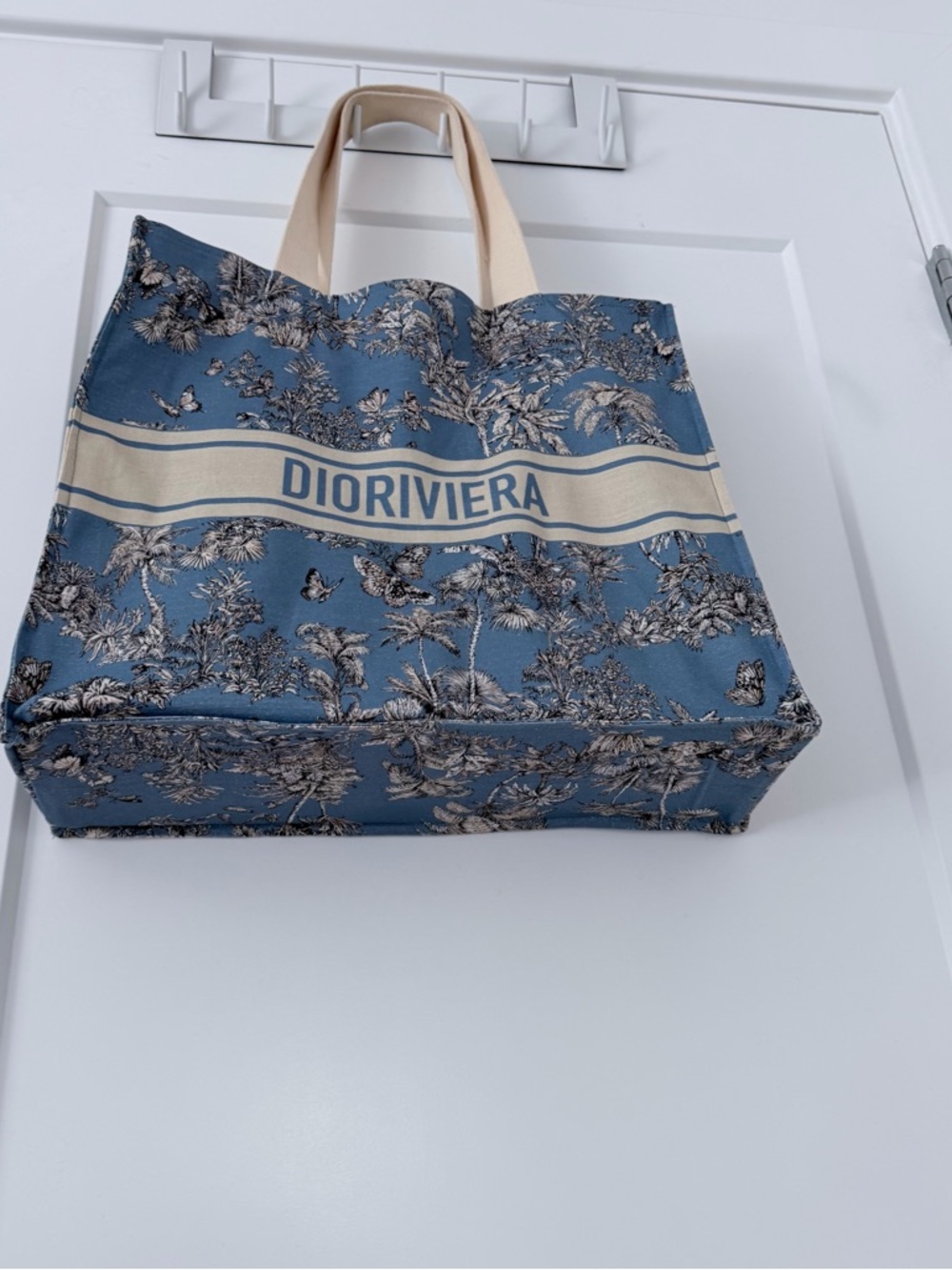 Dior Blue and Cream Toile de Jouy DiorRiviera Canvas Tote - Picture 8 of 10
